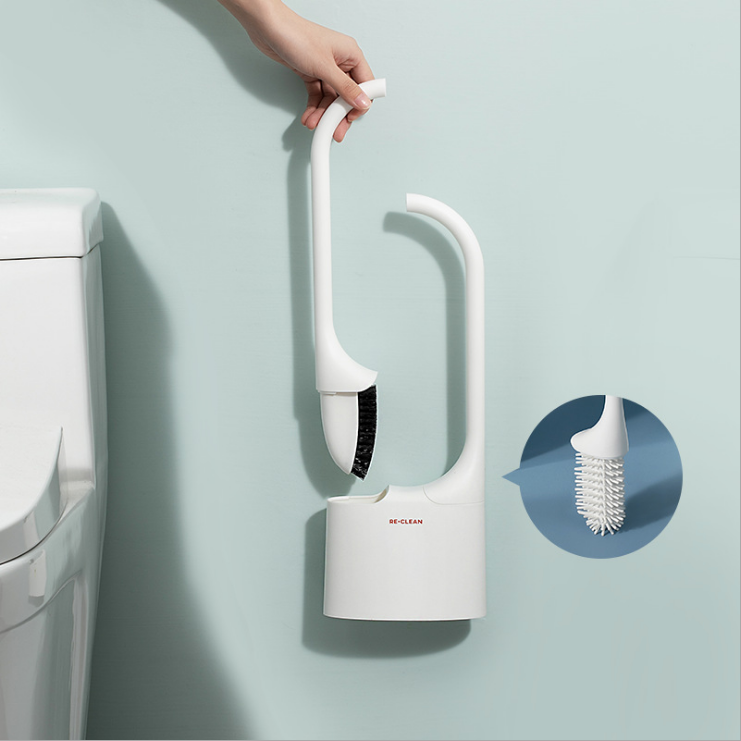 Wall-mounted toilet brush